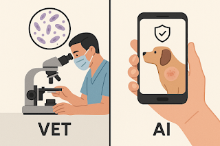 Comparison of veterinary exam and AI app for diagnosing pet skin diseases