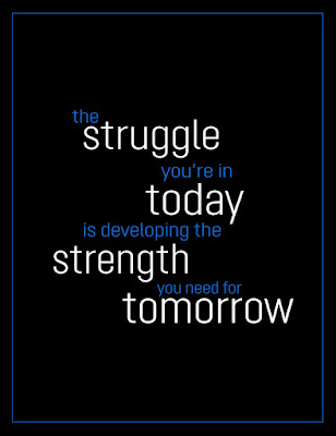 the struggle you are in today is developing the strength you need for tomorrow quote. Fitness, fashion, fuel, motivation, goal, process quotes