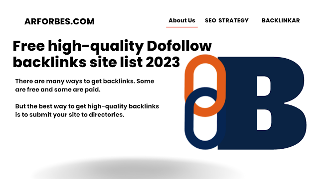 Free high-quality Dofollow backlinks site list 2023