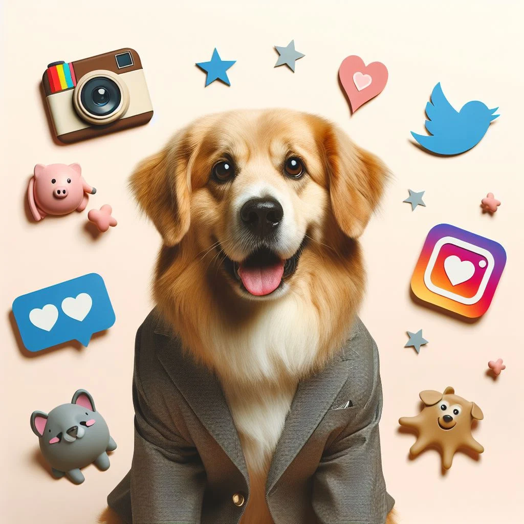 Isolated, featuring popular pet social media stars, pet social media stars, minimal background