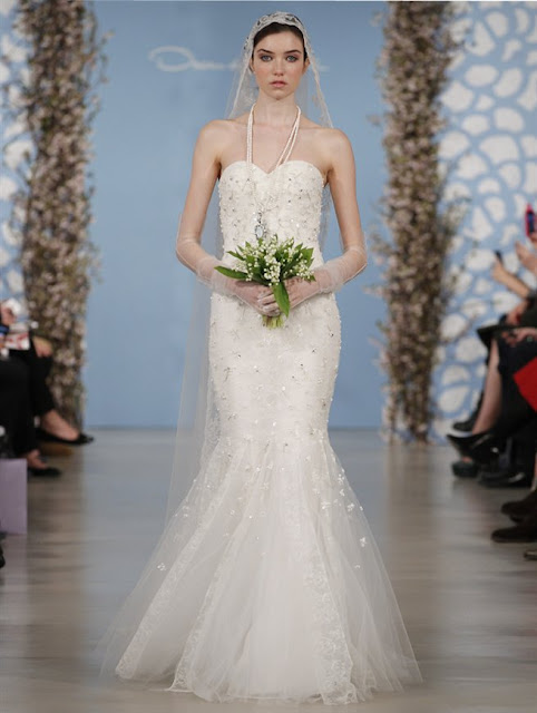 Oscar de la Renta Spring 2014 lace mermaid Wedding Dresses