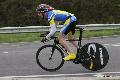 Time Trial Secretary - James Gomm in action in an open time trial 2013