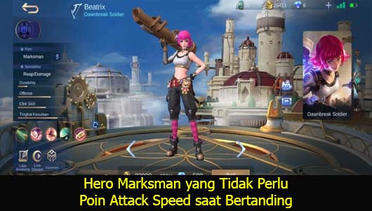 Hero Marksman yang Tidak Perlu Poin Attack Speed saat Bertanding