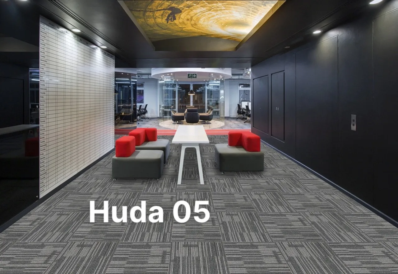 Phối cảnh Thảm văn phòng sử dụng thảm tấm HUDA-05