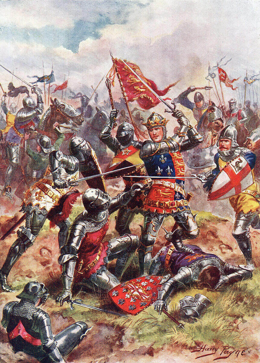 King Henry V at the Battle of Agincourt on 25th October 1415