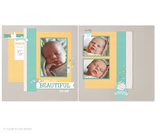 CTMH Georgie Baby Scrapbook Layouts