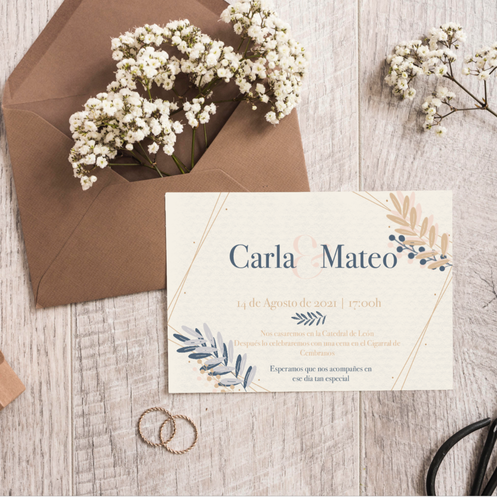 invitación boda claire dsieño personalizado mia momo