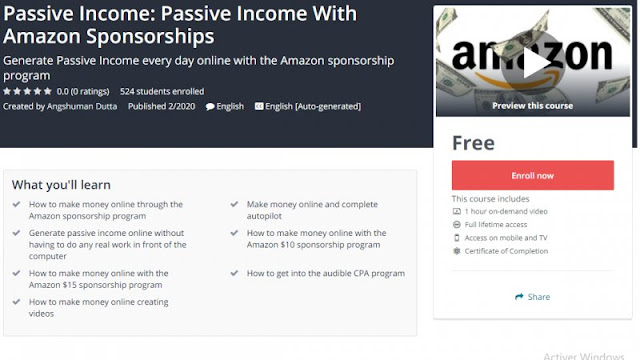 [100% Free] Passive Income: Passive Income With Amazon Sponsorships