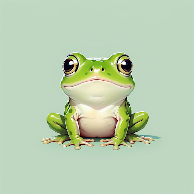 Cartoon Green Frog