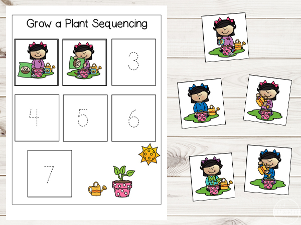 Plants math worksheets kuta