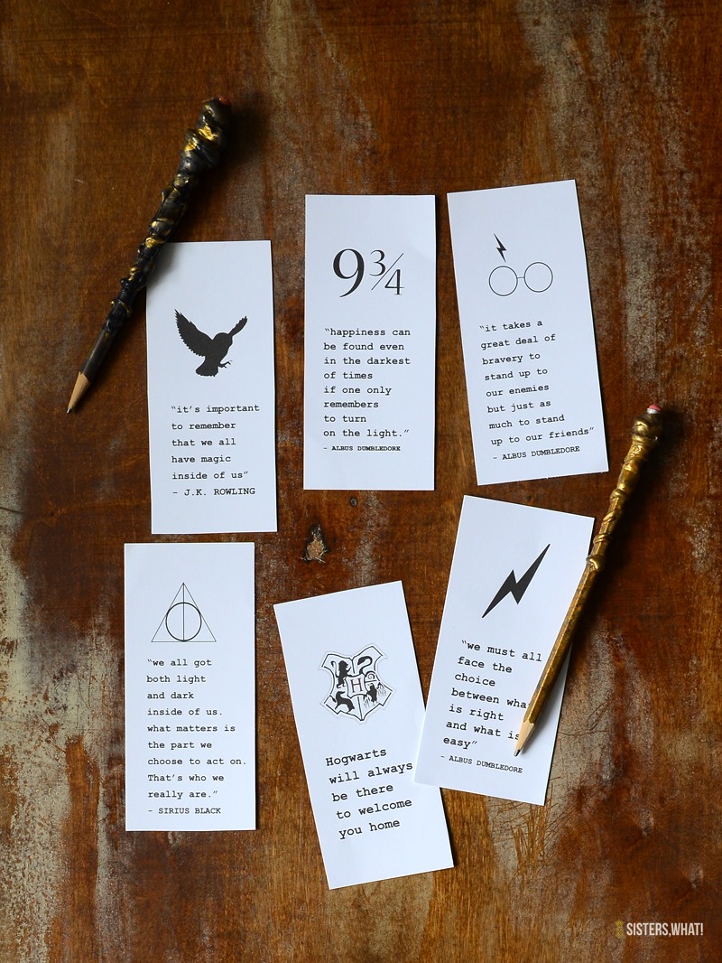 modern harry potter printable bookmarks sisters what