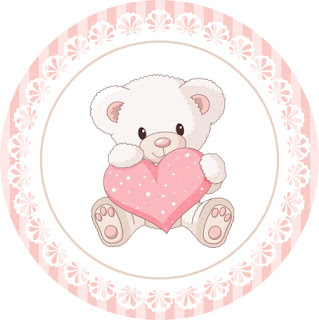 Toppers or Teddy Bear for Girls Free Printable Labels.