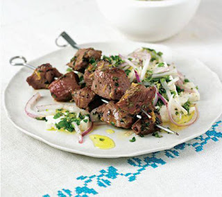 Taverna style grilled lamb with feta