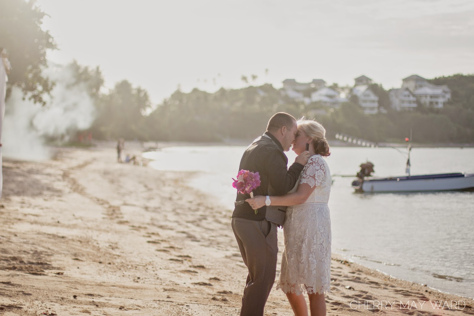 sweet, wedding photography, beach, bonfire, ban sabai