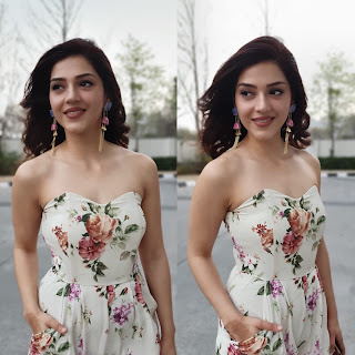 Mehreen Pirzada in White Dress with Cute and Lovely Smile