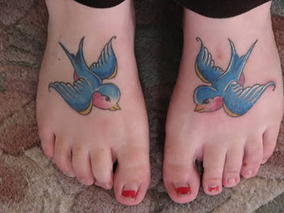 the feet tattoos before.