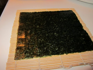 seaweed on a rolling mat