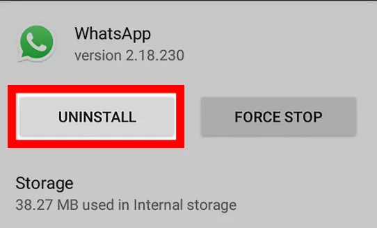 إزالة تطبيق واتس اب من هاتفك