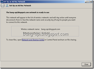 setup an adhoc network succesfully