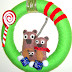 Handmade Yarn felt Wreath, The 3 Little Bears, Christmas Front Door
Wreath