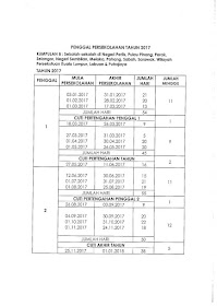 Kalendar Cuti Sekolah 2017 School Holidays Calendar