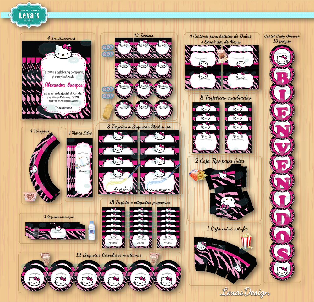 Kit imprimibles para fiestas Hello Kitty
gratis