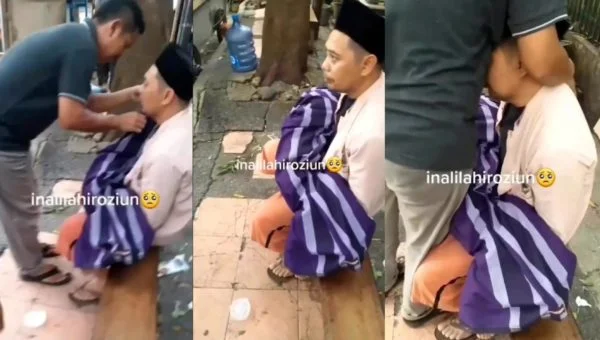 Viral! Video Seorang Ayah Pangku Anaknya yang Tak Bernyawa Usai Tertimpa Bangunan Rumah