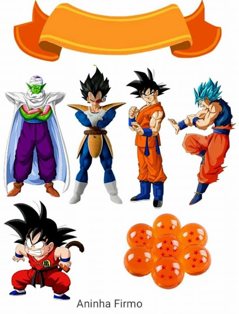 Dragon Ball Z: Toppers para Tartas, Tortas, Pasteles, Bizcochos o Cakes para Imprimir Gratis. 