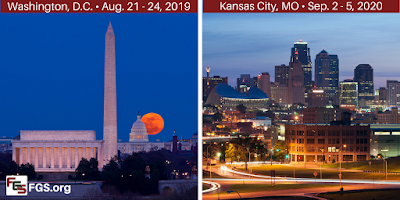 Upcoming FGS Genealogy Conferences To Be Held in Washington, DC and Kansas City, MO via FGS.org
