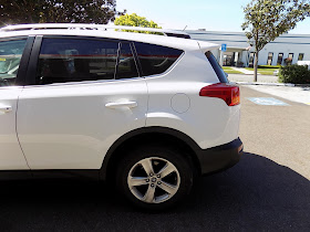 Collision damage on 2015 Toyota RAV4 after repairs at Almost Everything Auto Body.