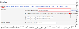 Mengubaha bahasa email gmail atau google mail