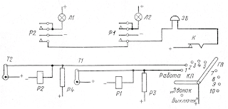 Принципиальная схема системы температурной сигнализации
