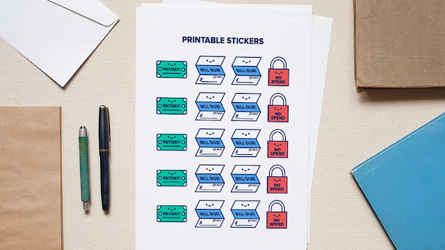 5 Budgeting Printable and Stickers