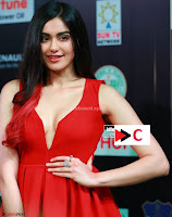 Adah Sharma in Red Deep Neck Spicy Gown ~  Exclusive 30.jpg