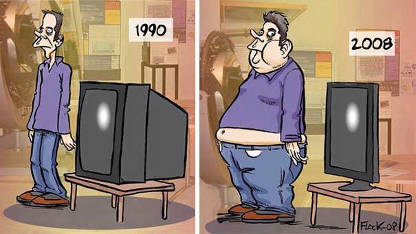 T.V's vs. Human Beings Then and Now