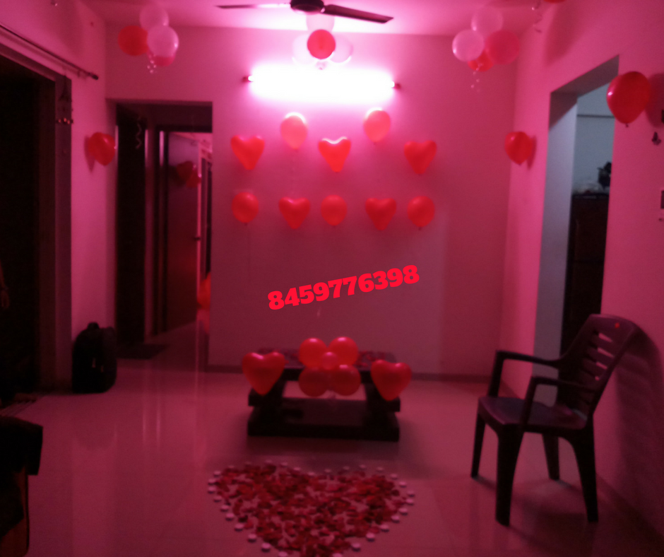 Romantic Room  Decoration  For Surprise Birthday  Party  in 