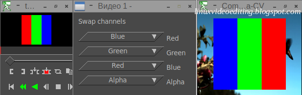 swap channels in cinelerra