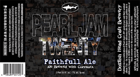 Pearl Jam Twenty Faithfull Ale Label by Dogfish Head Craft Brewery