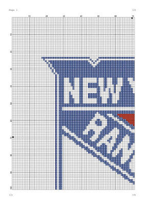 New York Rangers counted cross stitch pattern