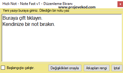 C# Yapışkan Notlar - Sticky Notes (Hızlı Not)