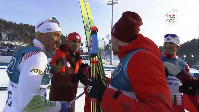 Dario Cologna, Germán Madrazo y Pita Taufatofua