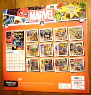 Back Cover of Marvel 2024 16-Month Calendar