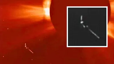 NASA Soho Sun Telescope Detects UFO near the Sun sighting April 2012.