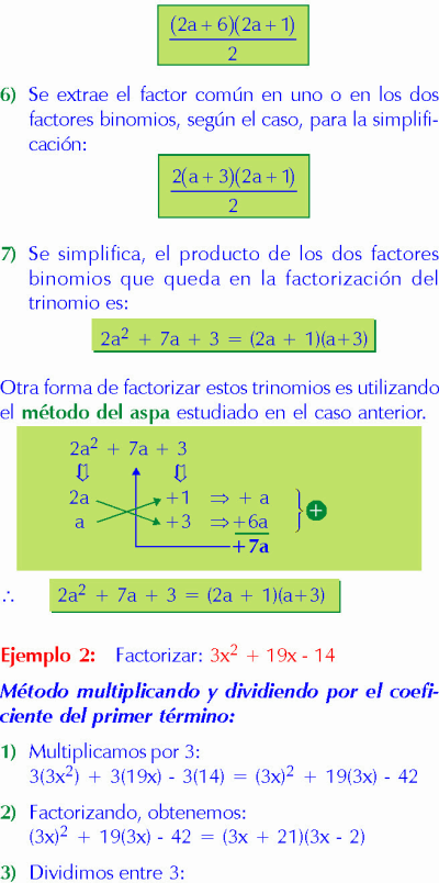Factorizacion Del Trinomio Ax2 Bx C Por Aspa Ejemplos Y