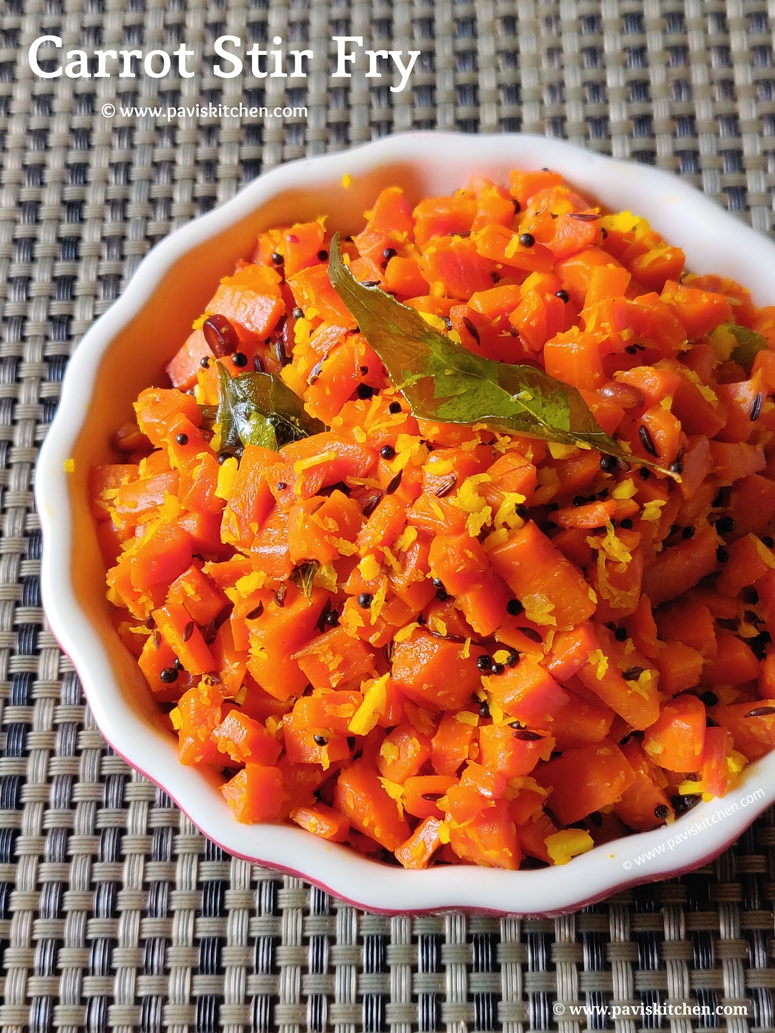 Carrot Poriyal Recipe | Carrot Palya | Carrot Stir Fry