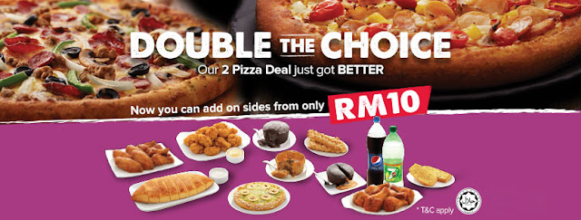 Malaysia Domino's 2 Pizza Deal Add On Sides