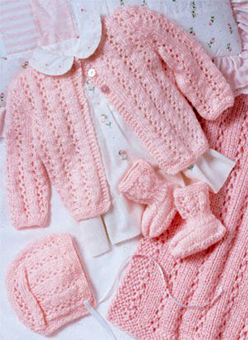 Perfectly Pink Layette - Free Pattern