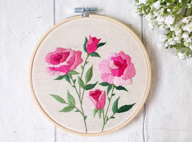 Roses Embroidery Pattern