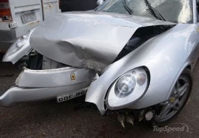 Ferrari 612 Scaglietti crash