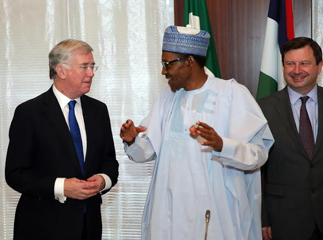 Buhari received British Secretary of State for Defence